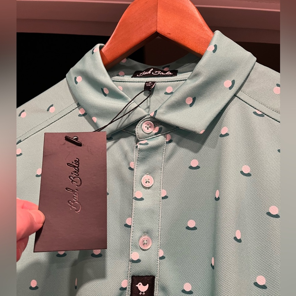 NWT! Bad Birdie Men's Aim Point Pique Tech Golf Polo!
